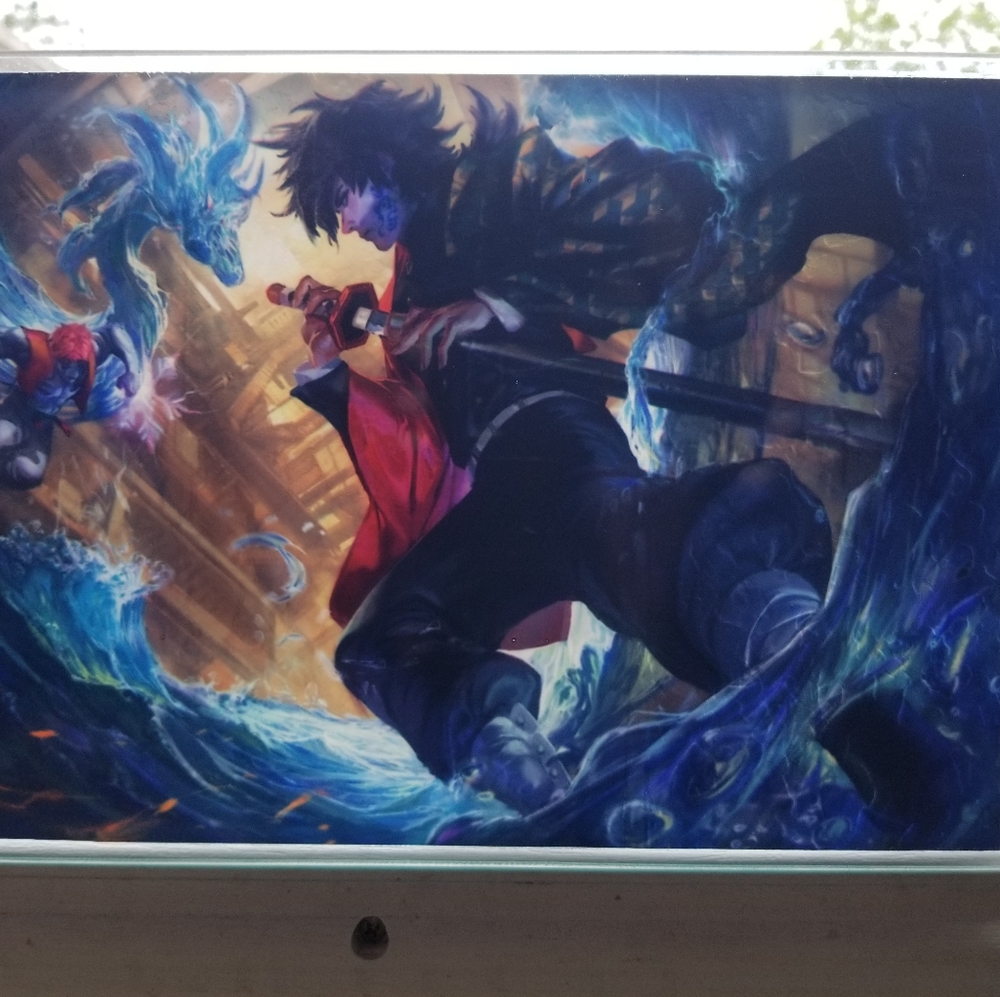 Demonslayer anime glass wall art